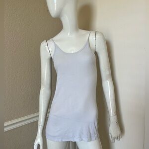 AUDE. VINTAGE! Pale Icy Blue 100% Thin Cotton Strappy Camisole Tank Top Sz 2/M